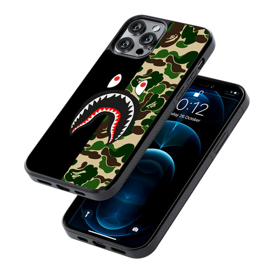 Bape Black Green Camo 2D Rubber Phone Case-Oxvistore