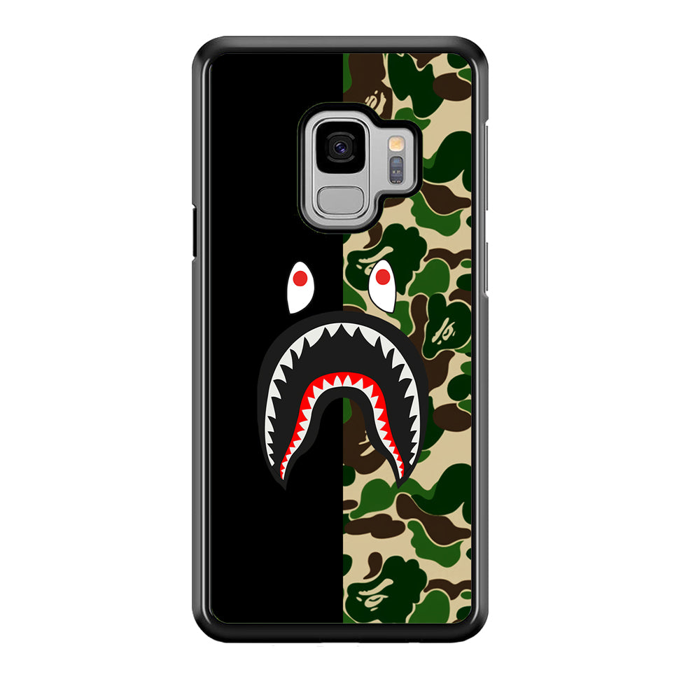 Bape Black Green Camo Samsung Galaxy S9 Case-Rubber Black (2D Case)-Oxvistore