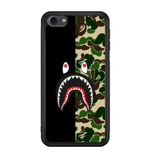 Bape Black Green Camo iPod Touch 6 Case-Rubber White (2D Case)-Oxvistore