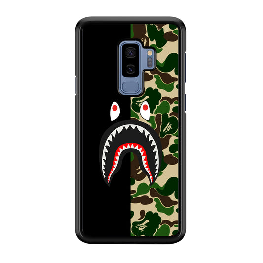 Bape Black Green Camo Samsung Galaxy S9 Plus Case-Rubber Black (2D Case)-Oxvistore