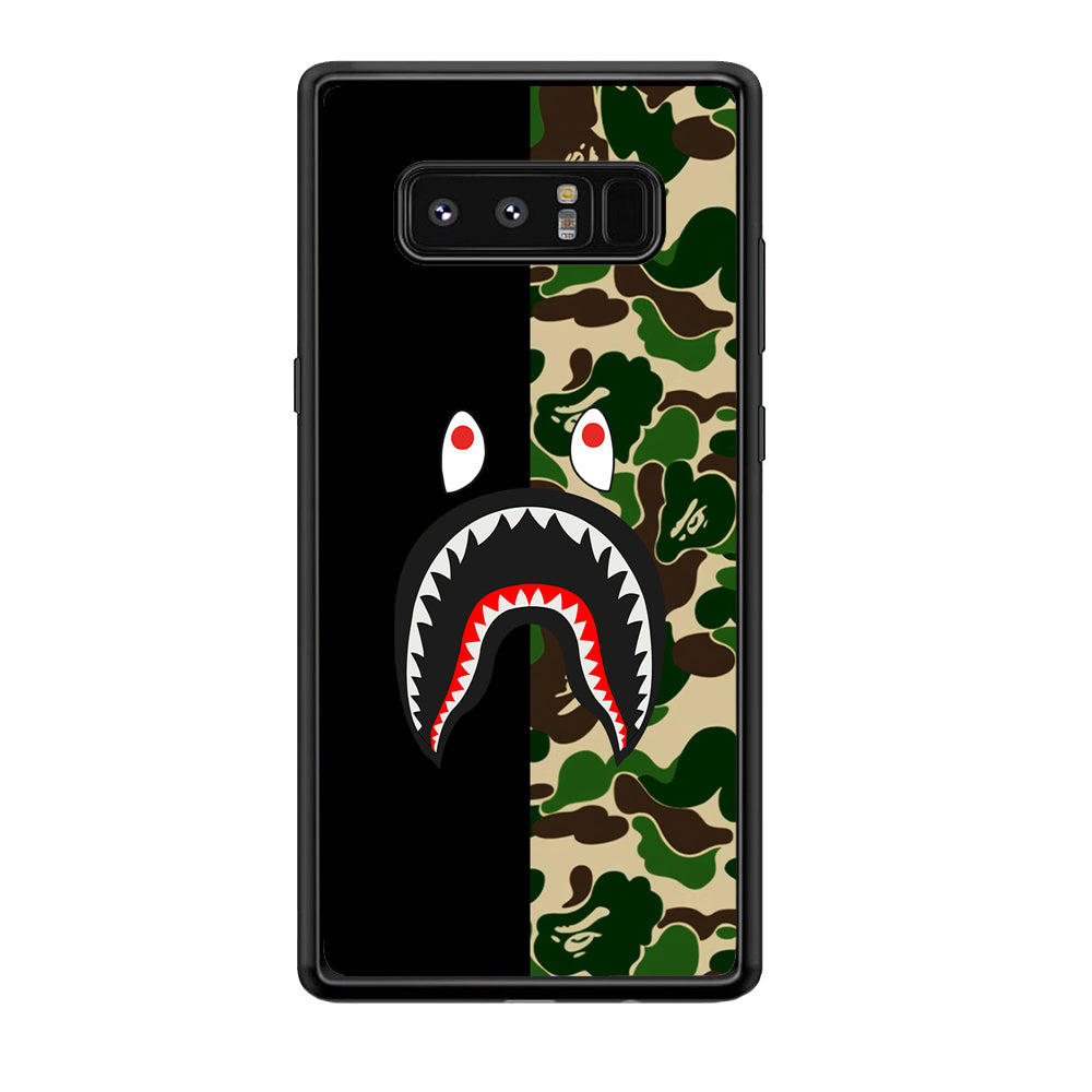 Bape Black Green Camo Samsung Galaxy Note 8 Case-Rubber Black (2D Case)-Oxvistore