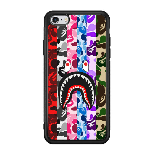 Bape Colorfull Camo iPhone 6 | 6s Case-Rubber Black (2D Case)-Oxvistore