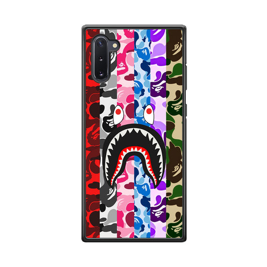 Bape Colorfull Camo Samsung Galaxy Note 10 Case-Rubber Black (2D Case)-Oxvistore