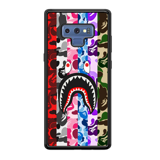 Bape Colorfull Camo Samsung Galaxy Note 9 Case-Rubber Black (2D Case)-Oxvistore