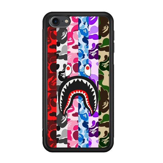 Bape Colorfull Camo iPod Touch 6 Case-Rubber Black (2D Case)-Oxvistore