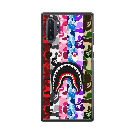 Bape Colorfull Camo Samsung Galaxy Note 10 Plus Case-Rubber Black (2D Case)-Oxvistore