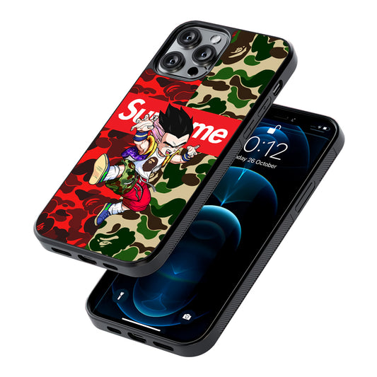 Bape Dragon Ball Supreme Camo 2D Rubber Phone Case-Oxvistore
