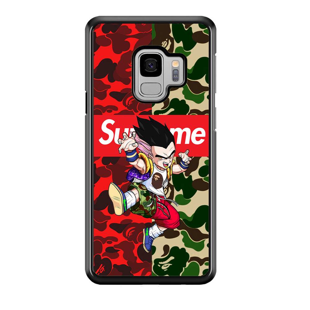 Bape Dragon Ball Supreme Camo Samsung Galaxy S9 Case-Rubber White (2D Case)-Oxvistore