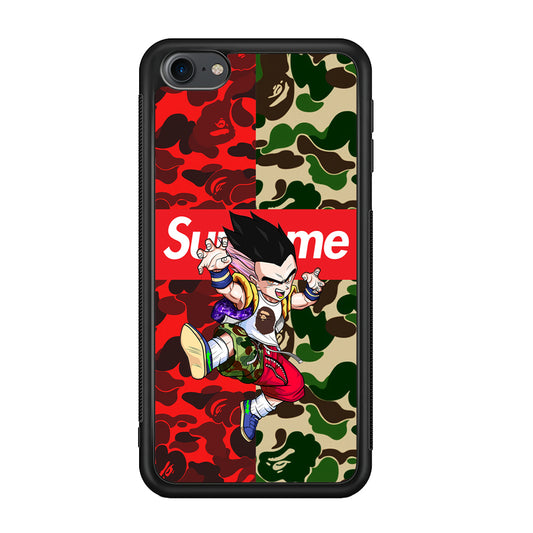Bape Dragon Ball Supreme Camo iPod Touch 6 Case-Rubber Black (2D Case)-Oxvistore
