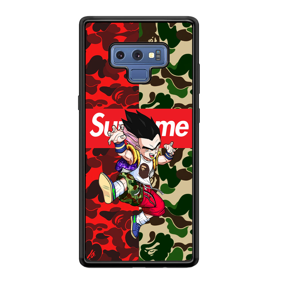 Bape Dragon Ball Supreme Camo Samsung Galaxy Note 9 Case-Rubber Black (2D Case)-Oxvistore