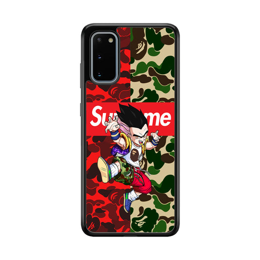 Bape Dragon Ball Supreme Camo Samsung Galaxy S20 Case-Rubber White (2D Case)-Oxvistore