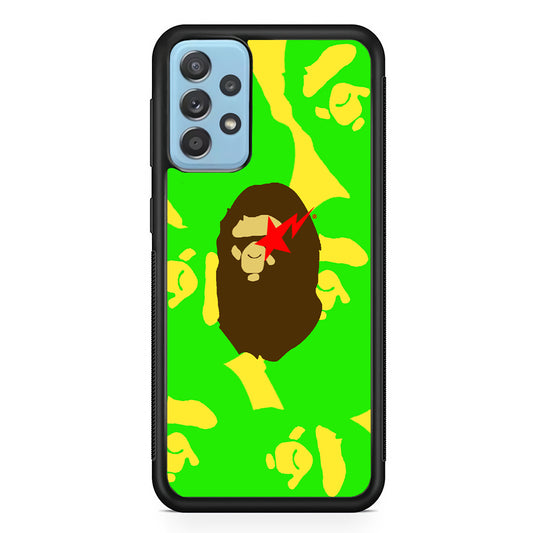 Bape Green Screen Samsung Galaxy A52 Case-Rubber Black (2D Case)-Oxvistore