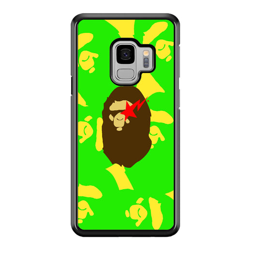 Bape Green Screen Samsung Galaxy S9 Case-Rubber Black (2D Case)-Oxvistore