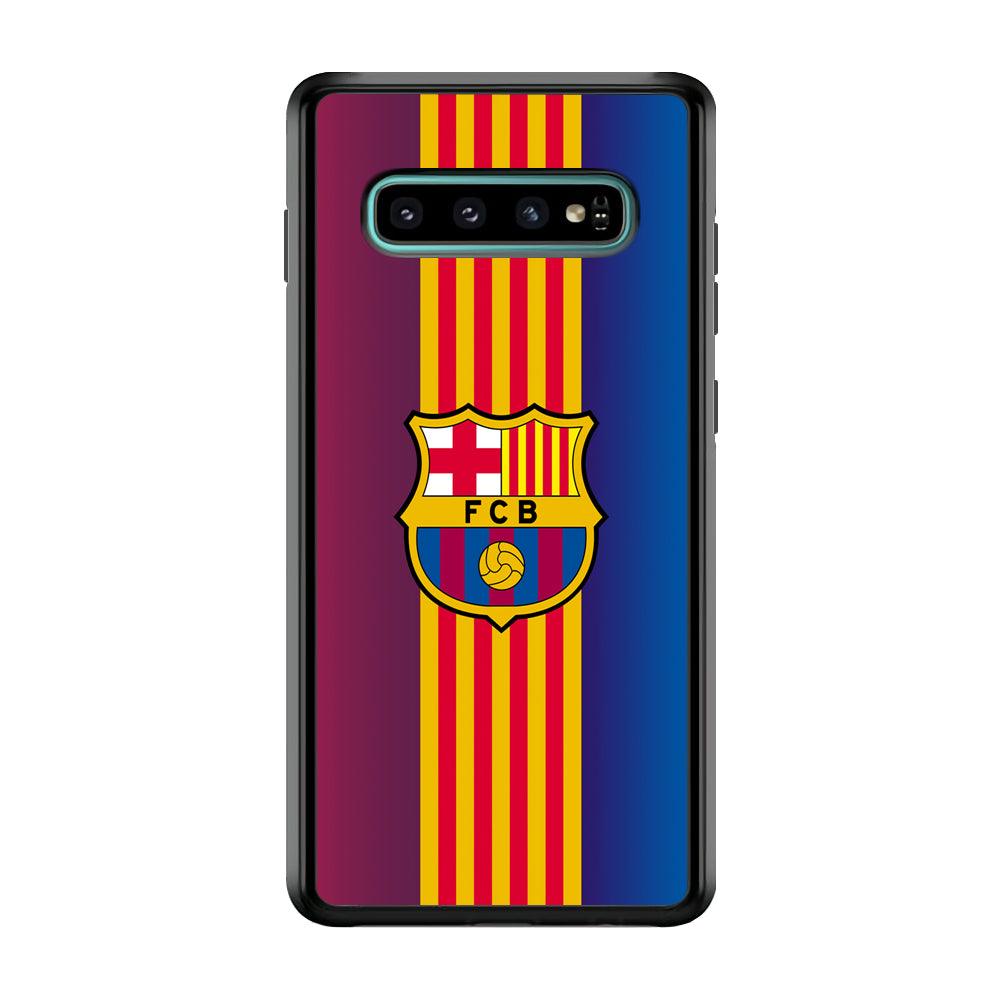 Barcelona FC Gradation Wings Samsung Galaxy S10 Plus Case-Rubber Black (2D Case)-Oxvistore