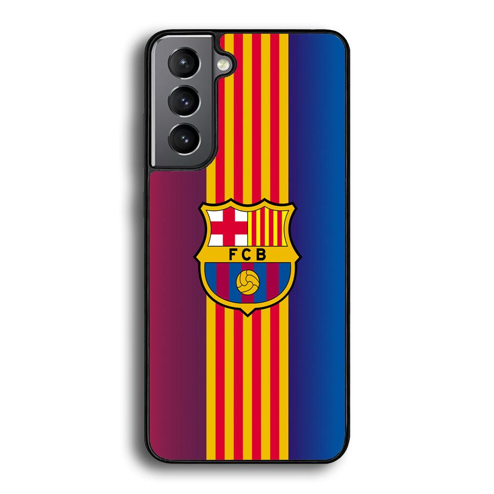 Barcelona FC Gradation Wings Samsung Galaxy S23 Plus Case-Rubber Black (2D Case)-Oxvistore
