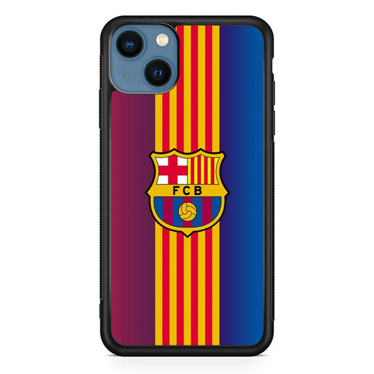 Barcelona FC Gradation Wings iPhone 14 Case-Rubber Black (2D Case)-Oxvistore