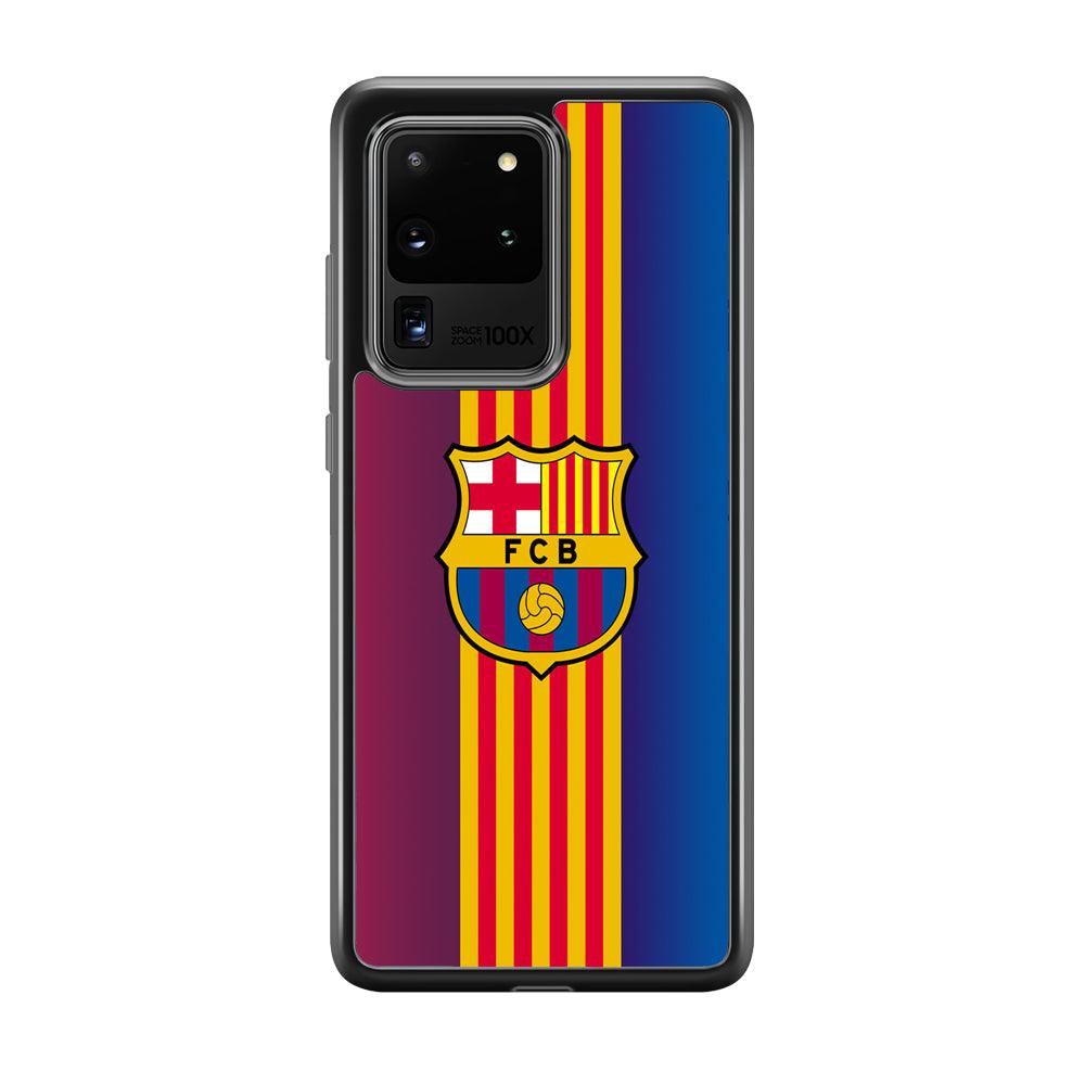 Barcelona FC Gradation Wings Samsung Galaxy S20 Ultra Case-Rubber Black (2D Case)-Oxvistore