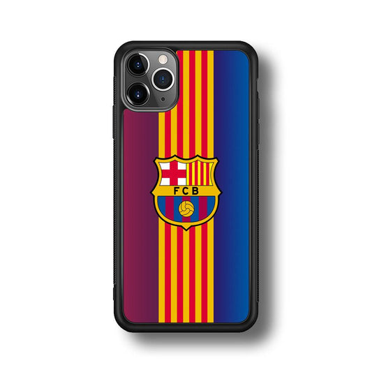 Barcelona FC Gradation Wings iPhone 11 Pro Max Case-Rubber Black (2D Case)-Oxvistore
