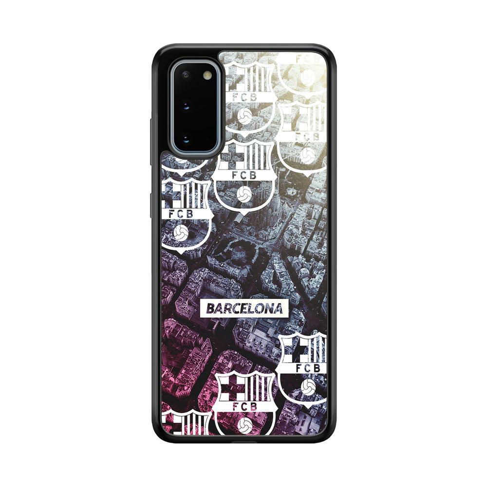 Barcelona FC Light from The City Samsung Galaxy S20 Case-Rubber Black (2D Case)-Oxvistore