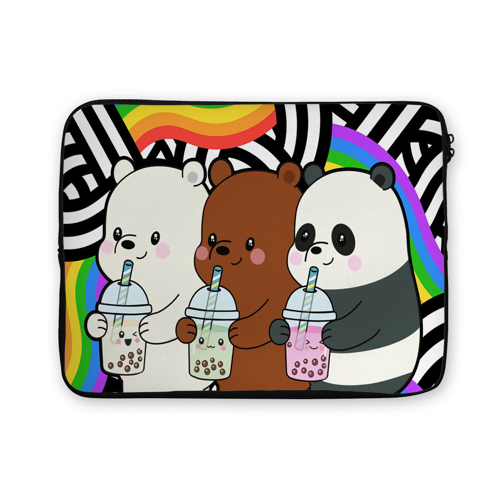 Bare Bears Lovely Drinks Laptop Sleeve Protective Cover