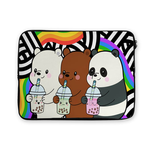 Bare Bears Lovely Drinks Laptop Sleeve Protective Cover