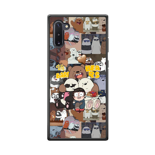 Bare Bears One Love as Family Samsung Galaxy Note 10 Case-Rubber Black (2D Case)-Oxvistore