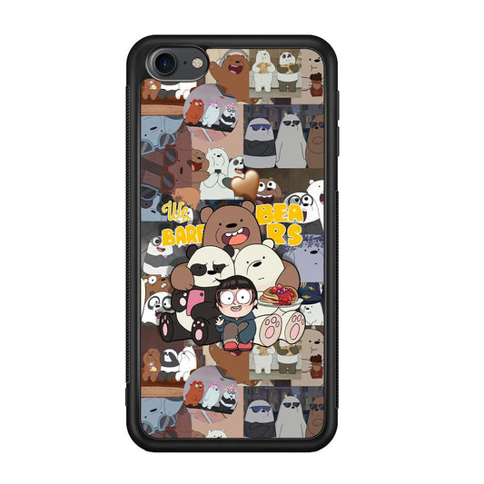 Bare Bears One Love as Family iPod Touch 6 Case-Rubber Black (2D Case)-Oxvistore