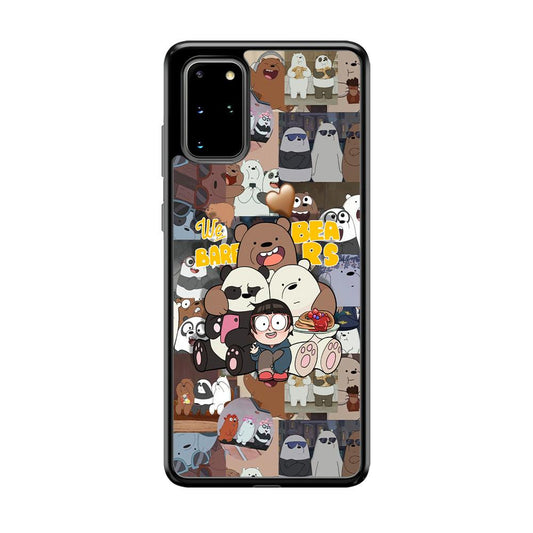 Bare Bears One Love as Family Samsung Galaxy S20 Plus Case-Rubber Black (2D Case)-Oxvistore