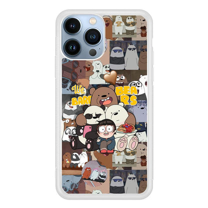 Bare Bears One Love as Family iPhone 15 Pro Case-Oxvistore