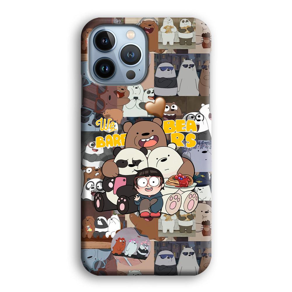 Bare Bears One Love as Family iPhone 15 Pro Case-Oxvistore