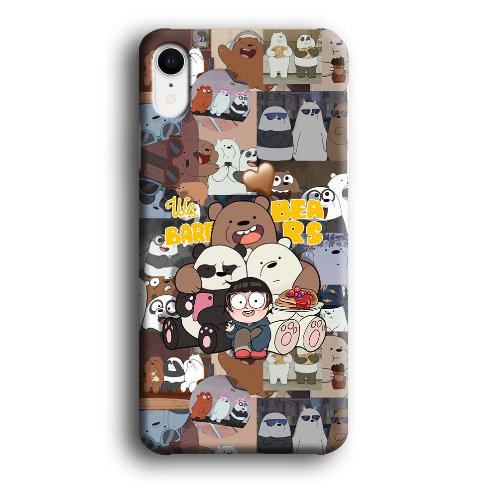 Bare Bears One Love as Family iPhone XR Case-Oxvistore