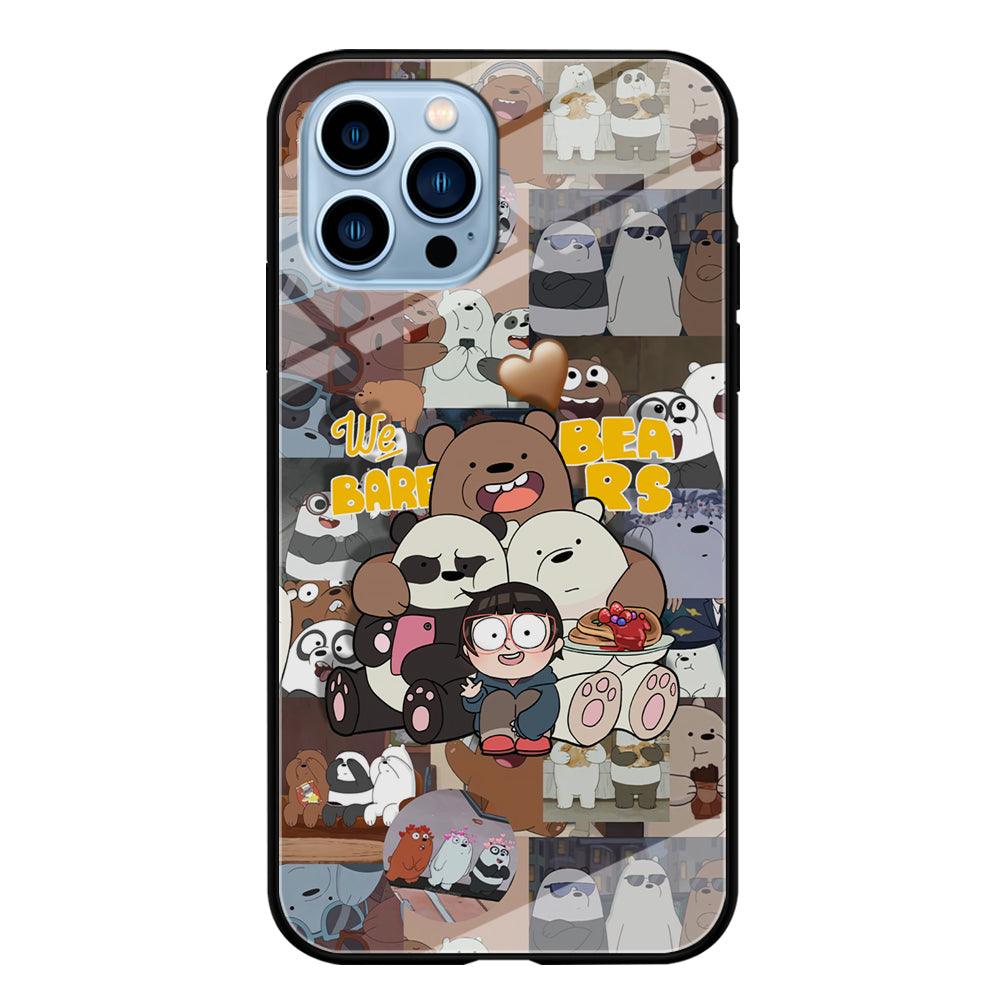 Bare Bears One Love as Family iPhone 15 Pro Case-Oxvistore