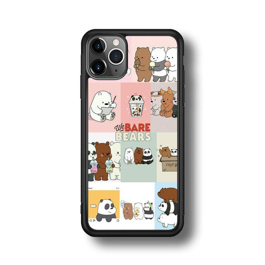 Bare Bears Pleasure Take a Moment iPhone 11 Pro Max Case-Rubber Black (2D Case)-Oxvistore
