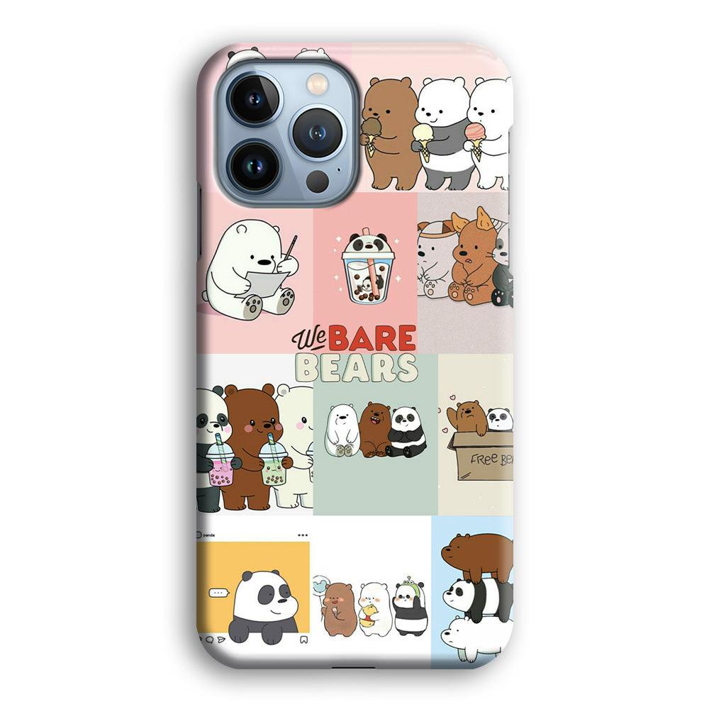 Bare Bears Pleasure Take a Moment iPhone 15 Pro Case-Oxvistore