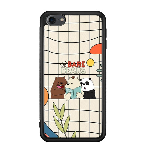 Bare Bears Reading a Book iPod Touch 6 Case-Rubber Black (2D Case)-Oxvistore