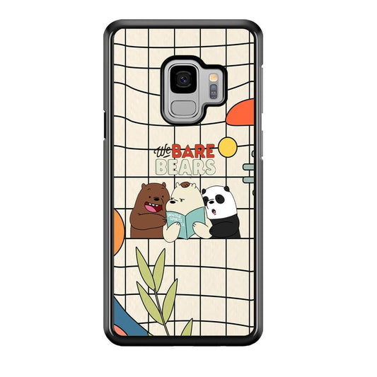 Bare Bears Reading a Book Samsung Galaxy S9 Case-Oxvistore