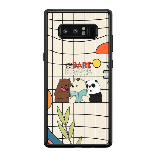 Bare Bears Reading a Book Samsung Galaxy Note 8 Case-Oxvistore