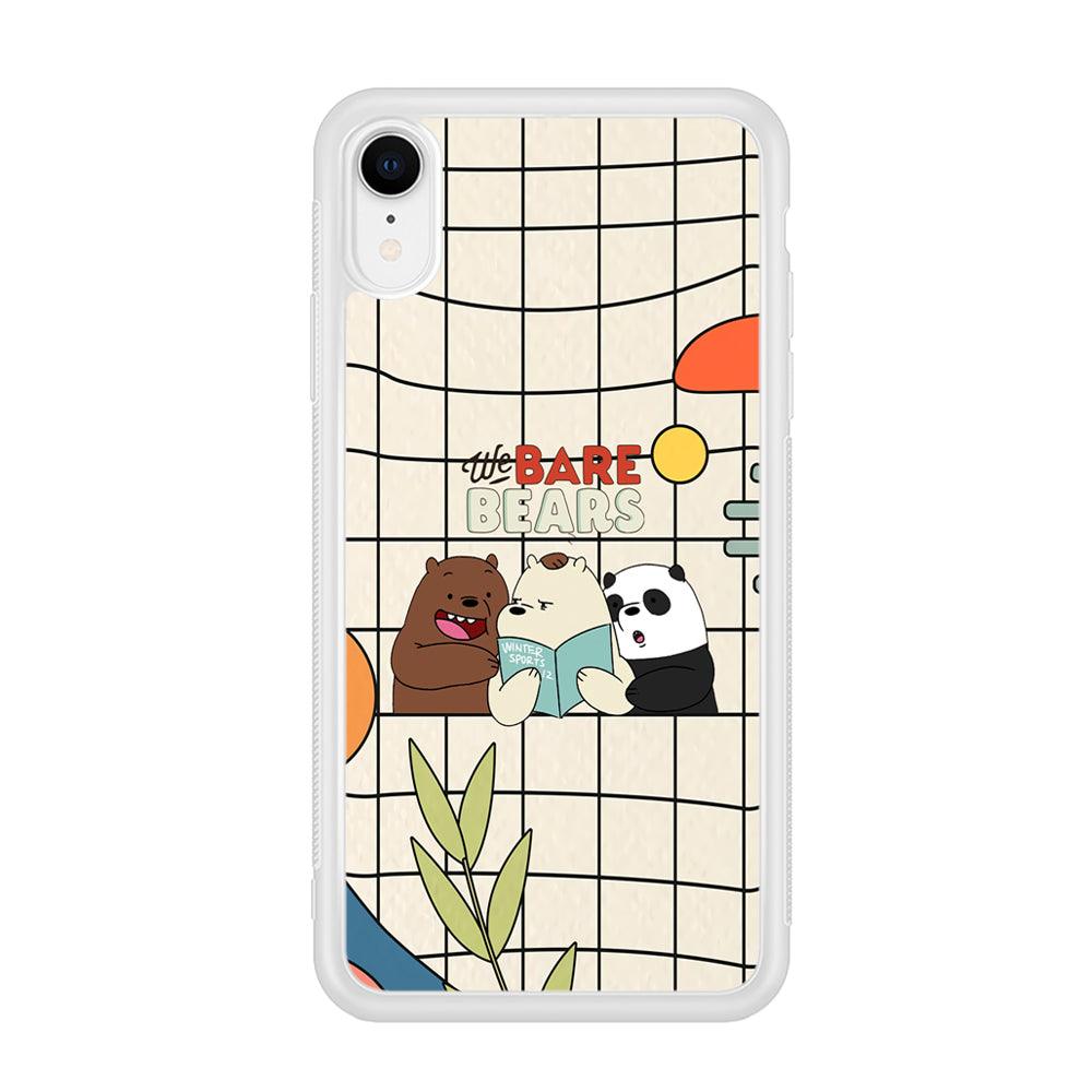 Bare Bears Reading a Book iPhone XR Case-Oxvistore