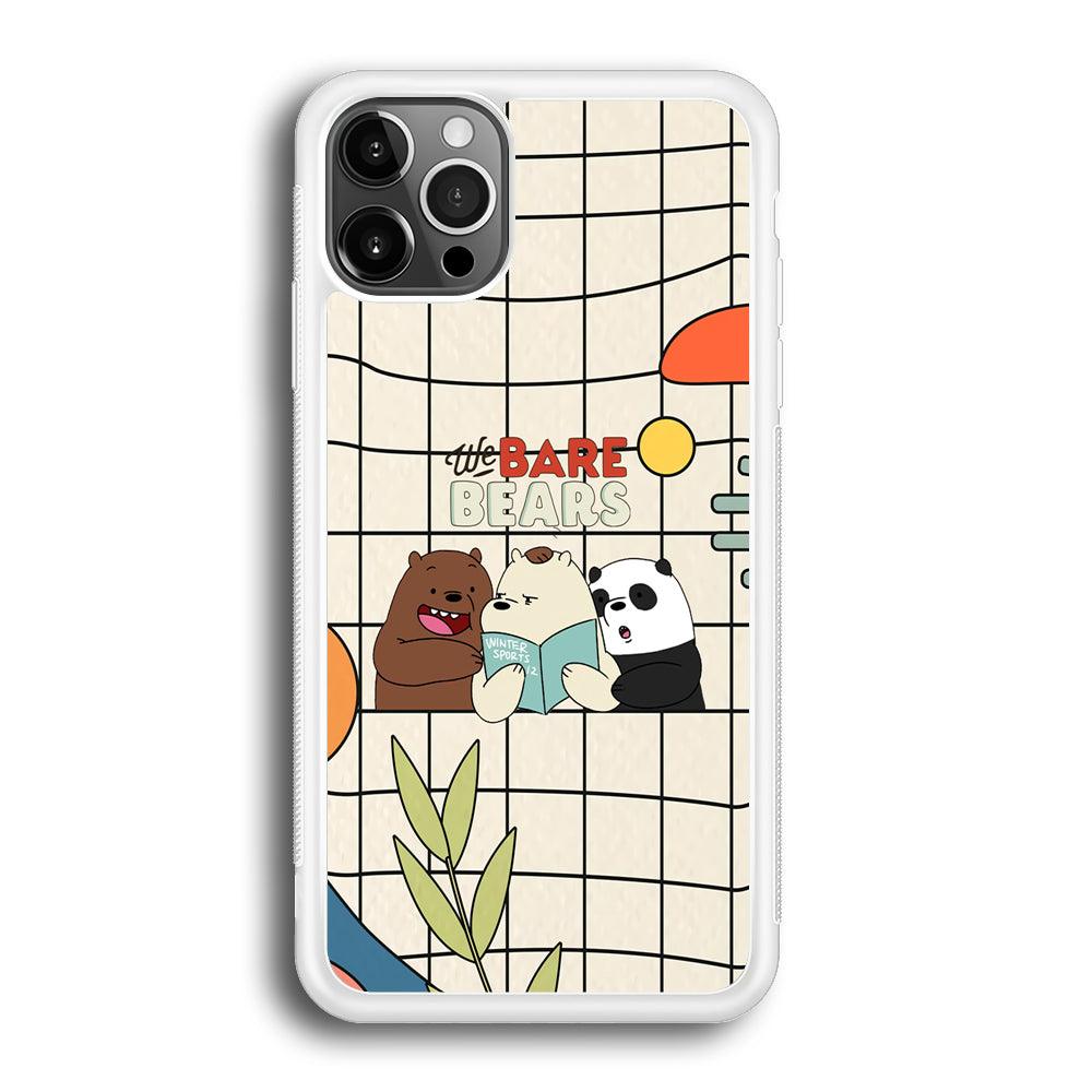 Bare Bears Reading a Book iPhone 12 Pro Case-Oxvistore