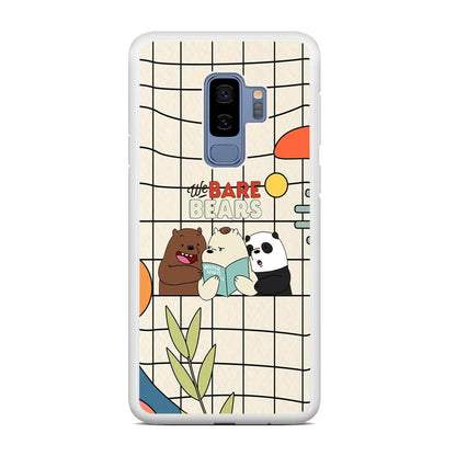 Bare Bears Reading a Book Samsung Galaxy S9 Plus Case-Oxvistore