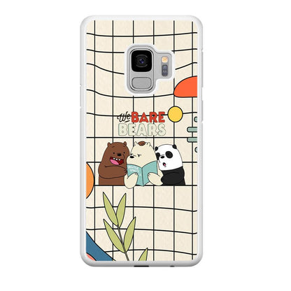 Bare Bears Reading a Book Samsung Galaxy S9 Case-Oxvistore