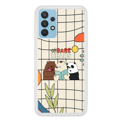 Bare Bears Reading a Book Samsung Galaxy A32 Case-Oxvistore