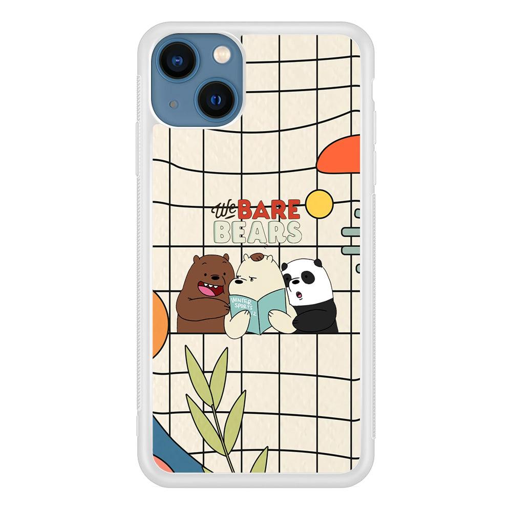 Bare Bears Reading a Book iPhone 13 Case-Oxvistore