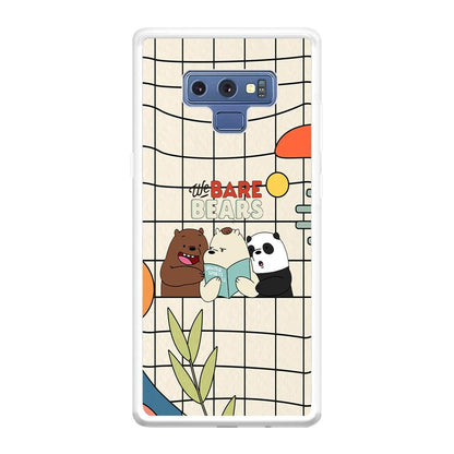 Bare Bears Reading a Book Samsung Galaxy Note 9 Case-Oxvistore