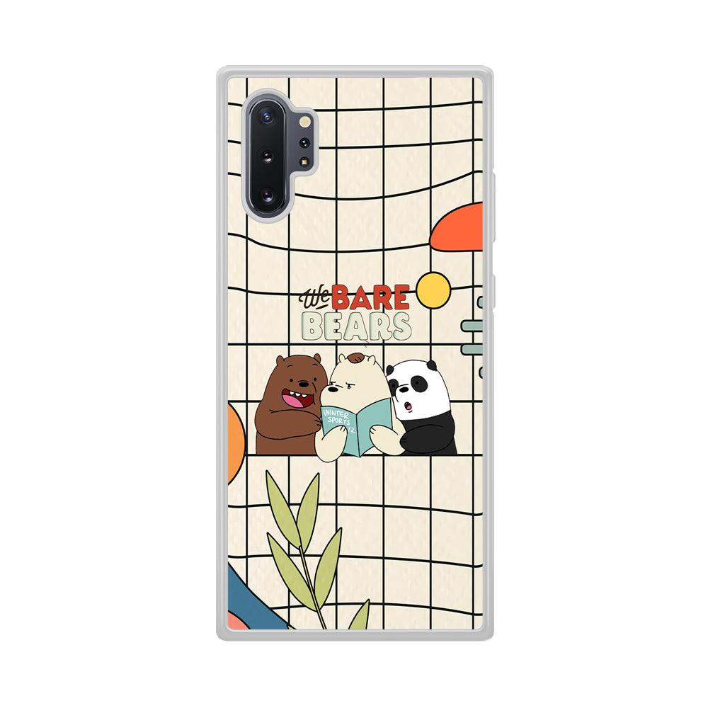 Bare Bears Reading a Book Samsung Galaxy Note 10 Plus Case-Oxvistore