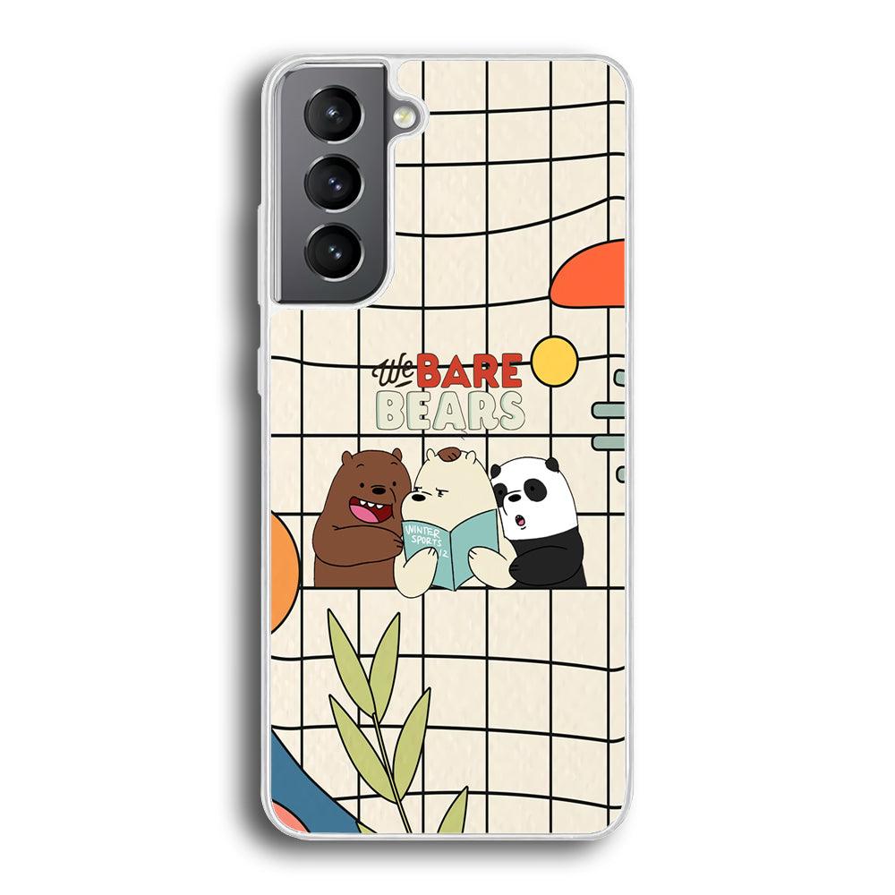 Bare Bears Reading a Book Samsung Galaxy S21 Case-Oxvistore