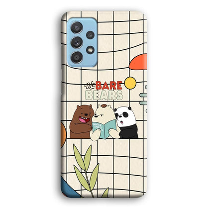 Bare Bears Reading a Book Samsung Galaxy A52 Case-Oxvistore