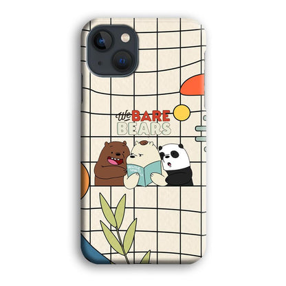 Bare Bears Reading a Book iPhone 13 Case-Oxvistore