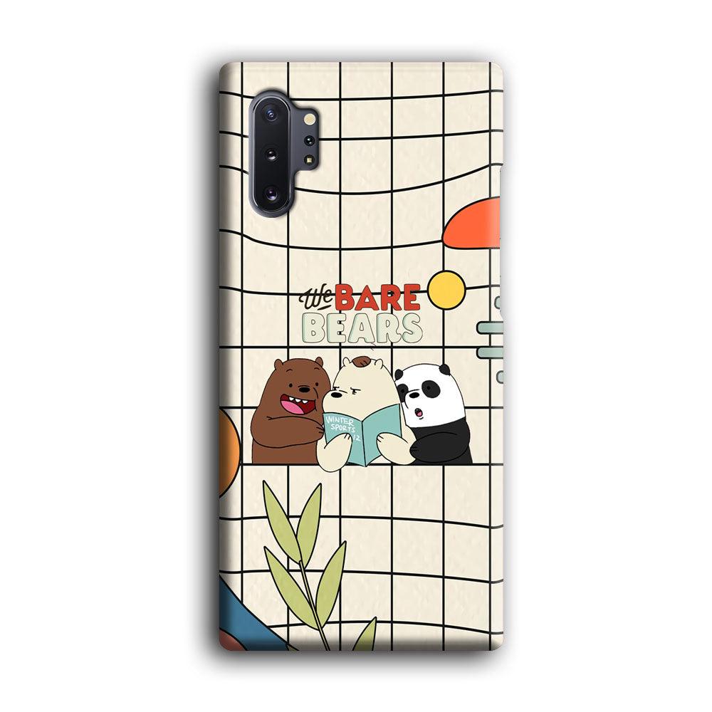 Bare Bears Reading a Book Samsung Galaxy Note 10 Plus Case-Oxvistore