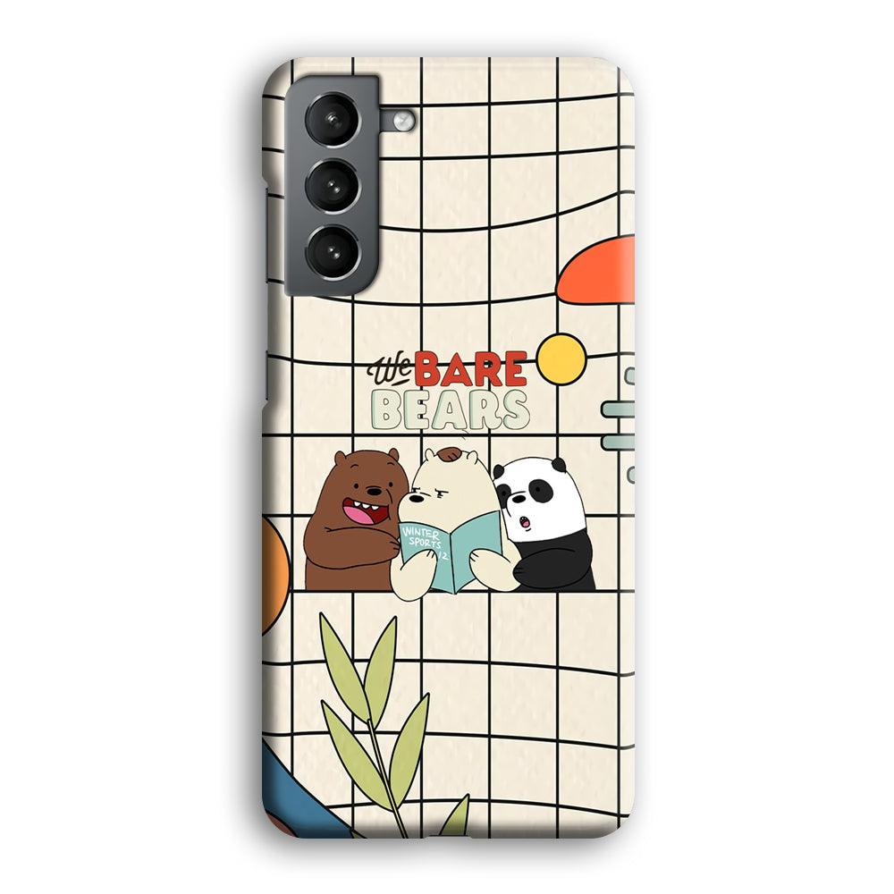 Bare Bears Reading a Book Samsung Galaxy S21 Case-Oxvistore